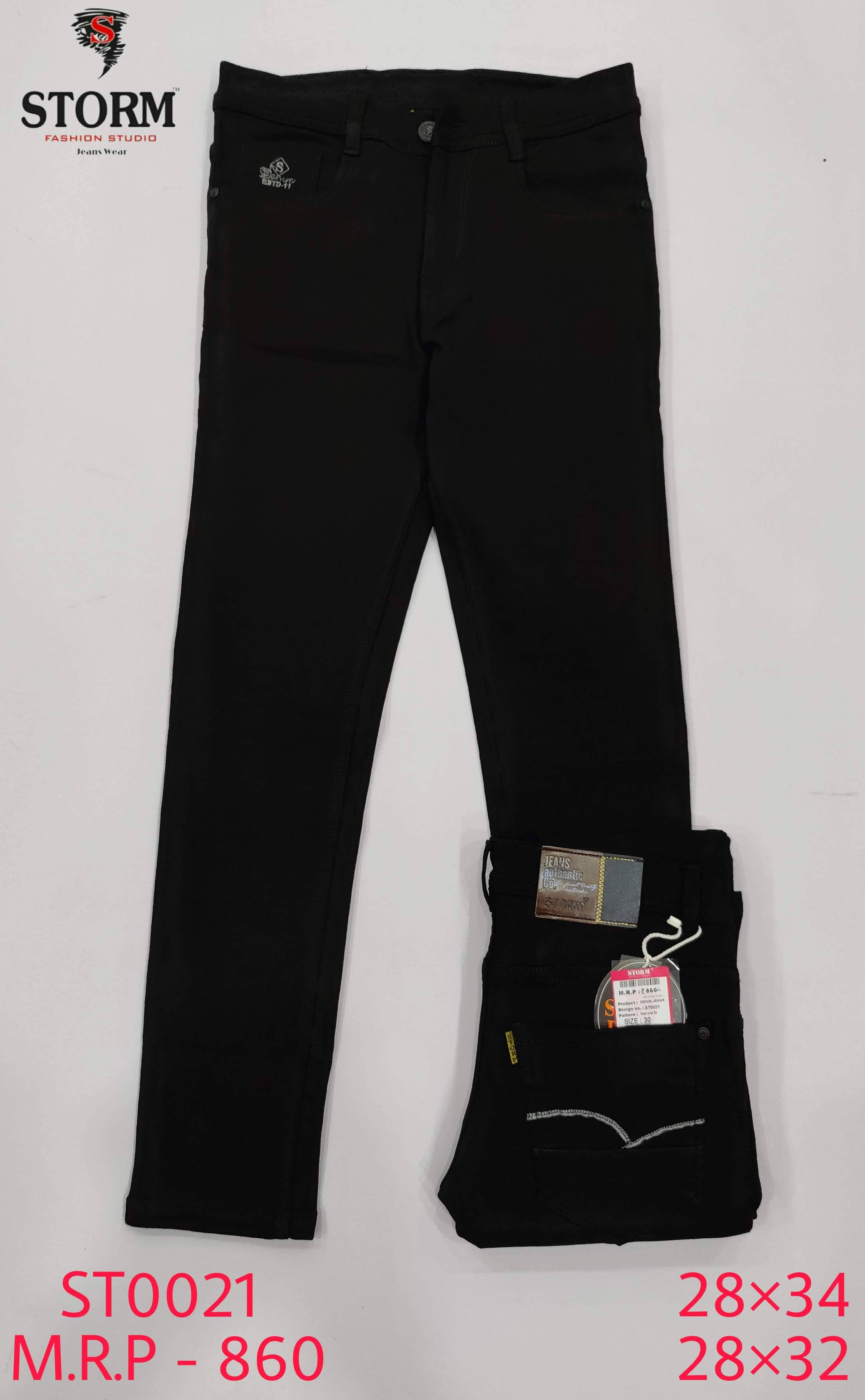 Mens Black Denim Jeans