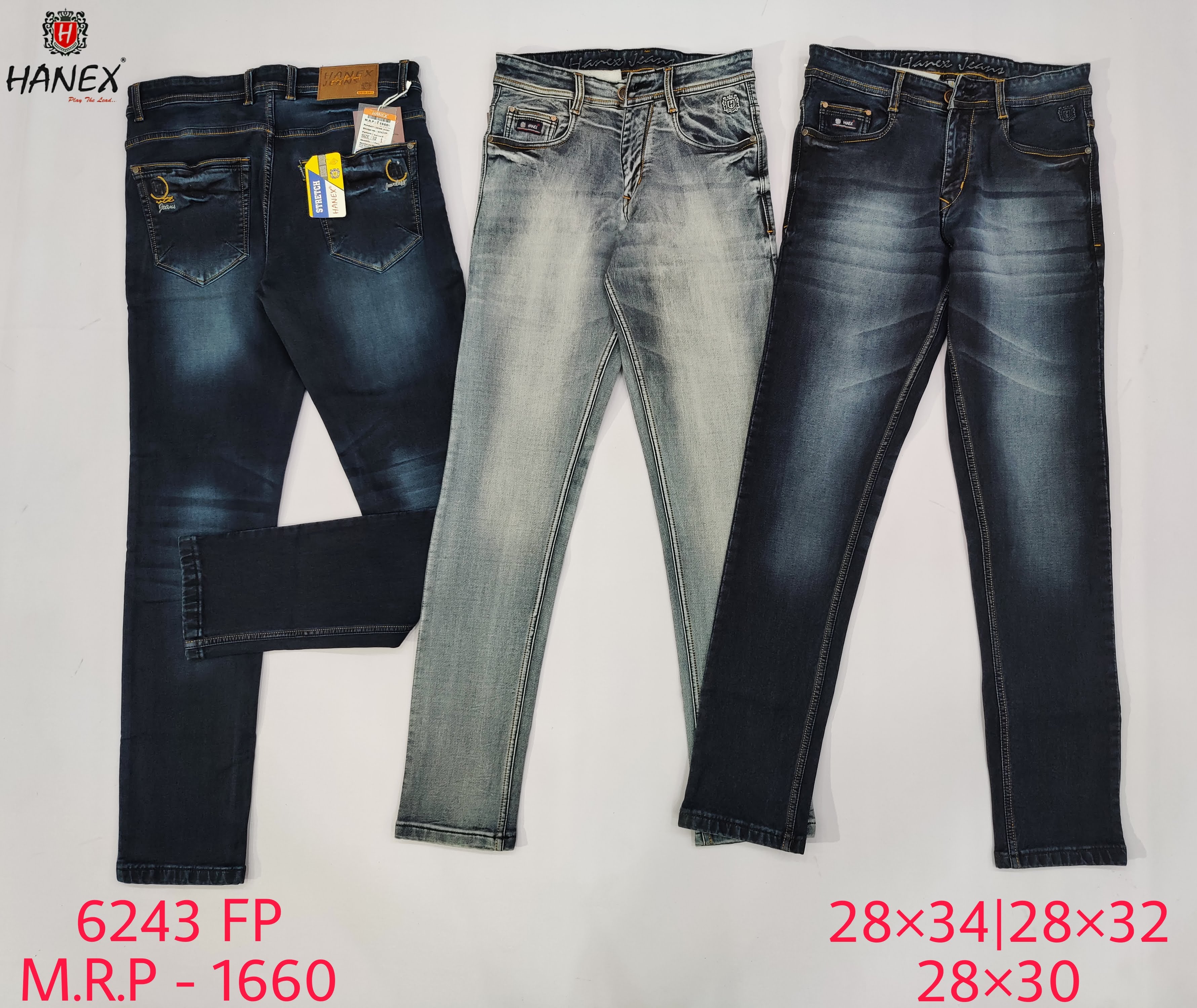 Hanex Faded Denim Jeans
